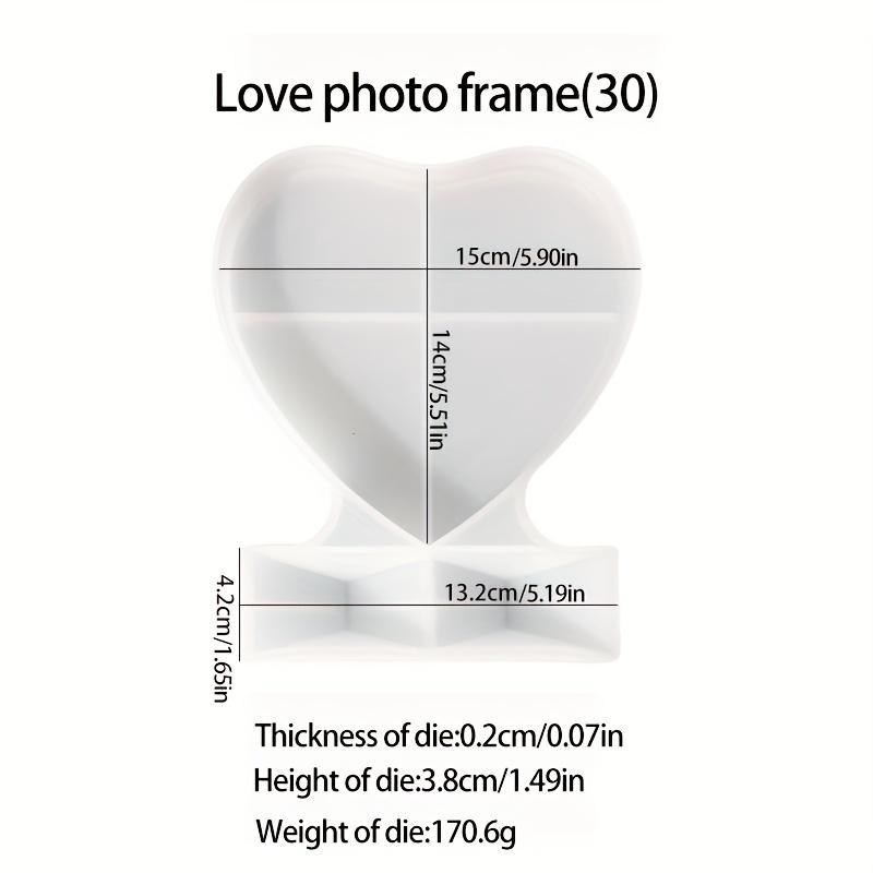 Heart Shaped Photo Frame Silicone Mold, 1 Count DIY Photo Frame Making Mold, DIY Handmade Mold for Home Decoration