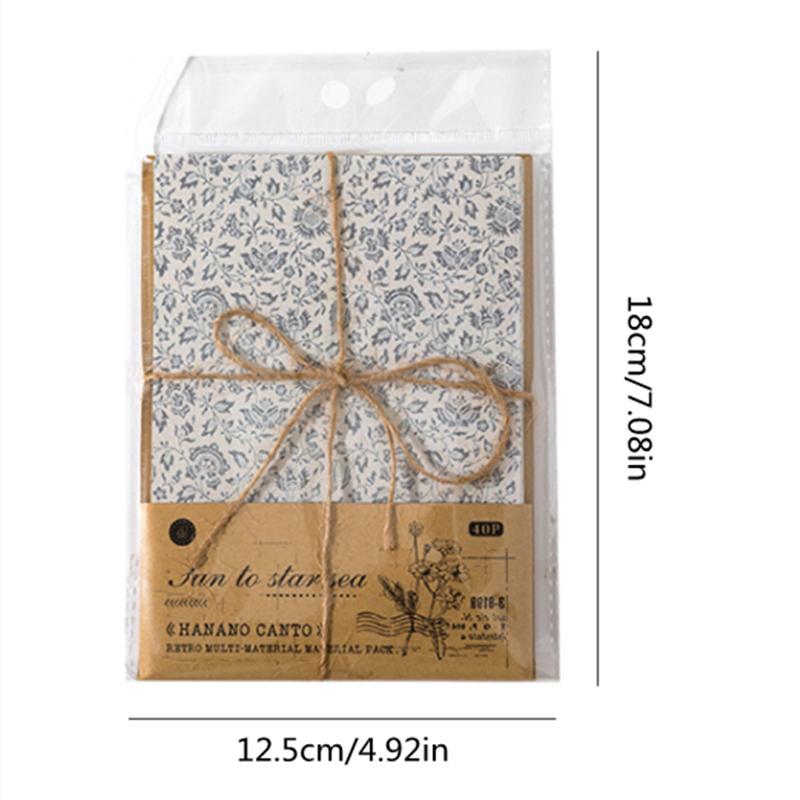 Vintage Plant Material Paper, 40pcs Scrapbooking & Journal Making Material Paper, DIY Decorative Material Paper For Envelope, Gift Box, for Room Decor, Boyfriend Gift, School Supplies 2024