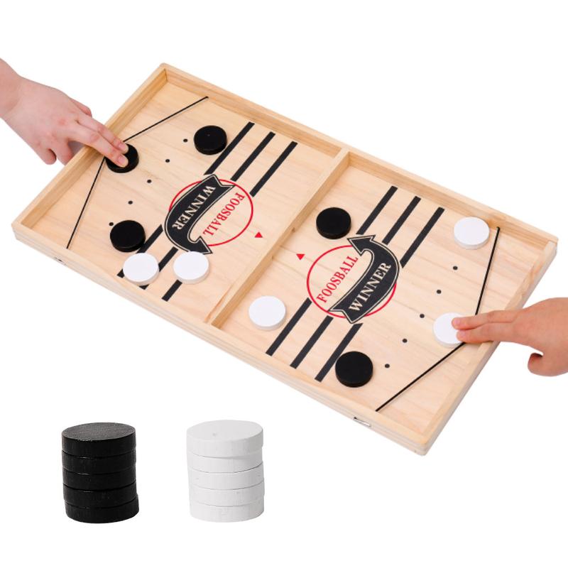 Large Sling Puck Game, Portable Table Hockey Game for family, Desktop Sport Board Game for Family Game Night Fun, Foosball Winner Board Game