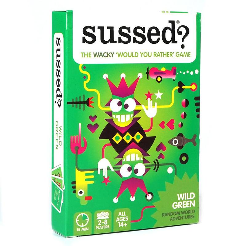 Sussed? The Game of Wacky Choices, 1 Box Conversation Cards for Camping & Road Trips Holiday Party Fun Game Box and Gift, Creative Small Gift