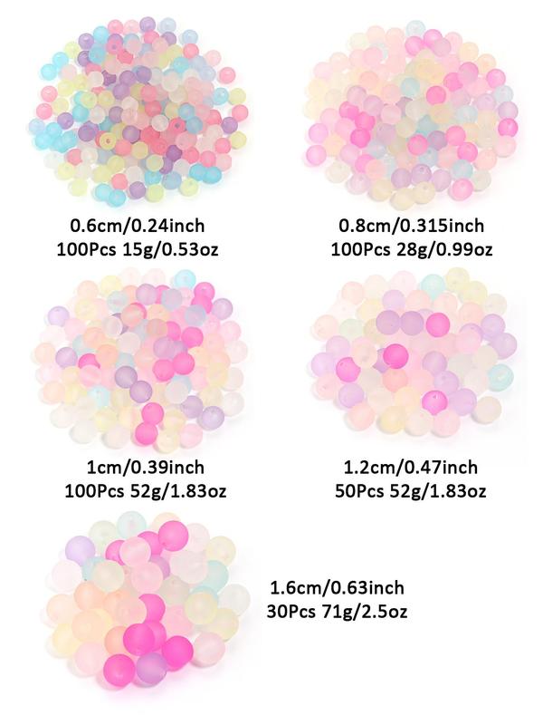 Random Color Matte Bead, Cute Bead for DIY Bracelet Necklace Earrings Mobile Phone Chain, Fashion Accessories for Women & Girls As Anniversary Gift