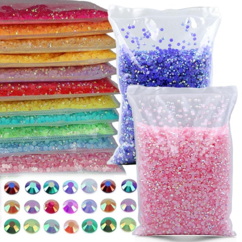 4mm Jelly-colored Resin Rhinestones, 1 Pack Round Nail Art Rhinestones, DIY Mobile Phone Case Accessories, DIY 3D Nail Art Decorations