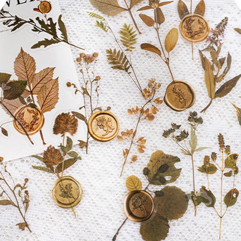 Plant Pattern Sticker (40pcs), DIY Decorative Sticker, Creative Sticker for Scrapbooking, Journaling, Gift Wrapping, Greeting Card
